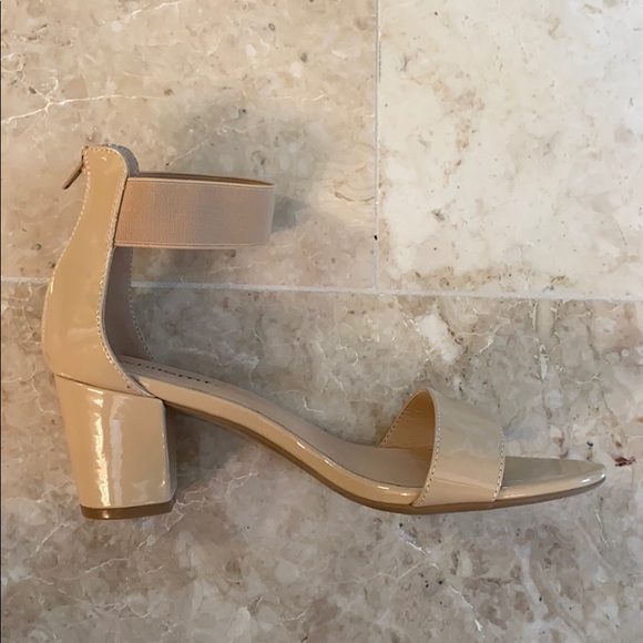 Block Heel Sandals with Zip and Elastic Ankle - Picture 2 of 4